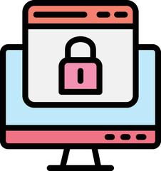 Web security Vector Icon Design Illustration
