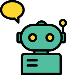 Robot Support Vector Icon
