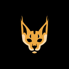 Wild lynx logo design vector illustration 
