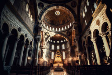 Fototapeta na wymiar Turkish Orthodox Church of Saint George in Istanbul. Generative AI