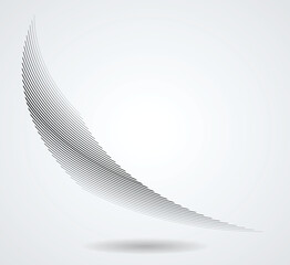Fototapeta premium Lines in Circle Form . Spiral Vector Illustration .Technology round Logo . Design element . Abstract Geometric shape .
