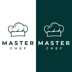 Professional chef or kitchen chef hat logo template design. Logo for business, home cook and restaurant chef.