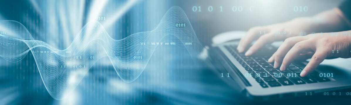 Businessman hand touch with Code html and programming on screen laptop,Programmer development Computer code,web design  coding technology in software, digital software technology development, IoT