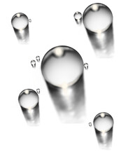 Water drops, a beautiful hand drawn illustration of water drops on paper, hand drawn. PNG