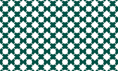 white and green abstract background with geometric and seamless pattern. geometric style - stock vector.