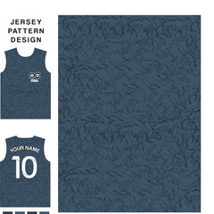 Abstrac textures dark blue concept vector jersey pattern template for printing or sublimation sports uniforms football volleyball basketball e-sports cycling and fishing Free Vector.	