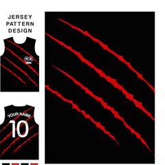 Fototapeta na wymiar Abstrac scratch concept vector jersey pattern template for printing or sublimation sports uniforms football volleyball basketball e-sports cycling and fishing Free Vector. 
