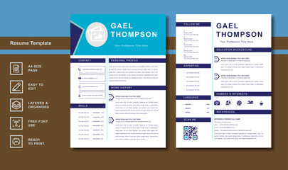 new creative  top resume template 