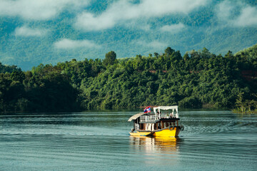 Beautiful Nam Ngum Lake in Laos close to vang vieng. Asia Travel