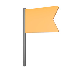 Flag icon. Web Interface 3D rendering.