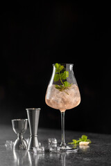 New cocktail on counter bar