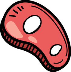 Hand drawn beef steak illustration, vector