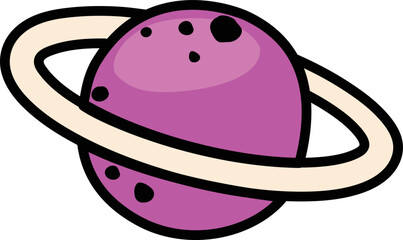 Hand drawn Saturn illustration, vector