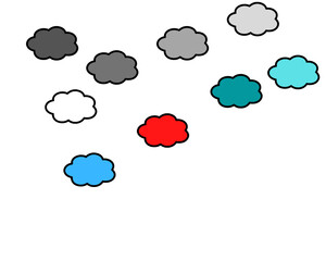 set of speech bubbles