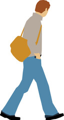 Silhouette Man Walking 18 vector