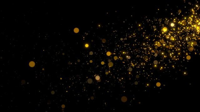 gold starlight rich particles light footage