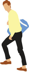 Silhouette Man Walking 21 vector