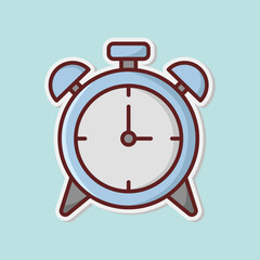 alarm clock icon vector design template simple and modern