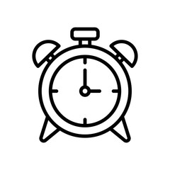 alarm clock icon vector design template simple and modern