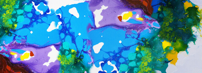 Fototapeta na wymiar Hand draw digital painting abstract art panorama background colors texture design illustration..