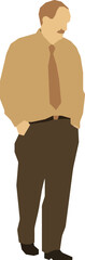 Silhouette Standing Man 36 vector