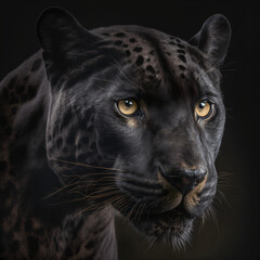 Portrait of a panther, Generative AI