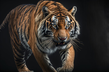 Portrait of a tiger, Generative AI	