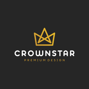 Royal Crowned Star Symbol Logo Design