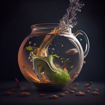 Mate tea, created with Generative AI technology.