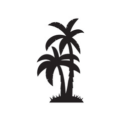 Coconut palm tree icon