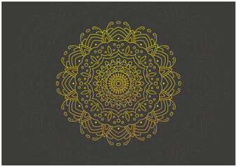 flat mandala ornament abstract background template