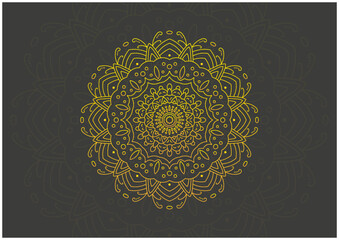 flat mandala ornament abstract background template