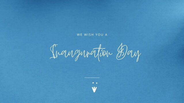 we wish you a Inauguration Day with gold letters premium
