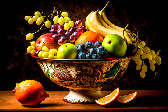 a bowl of fruit - Generative AI