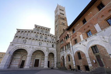 Obraz premium Lucca Cathedral of Saint Martin, Tuscany, Italy. Wide angle.