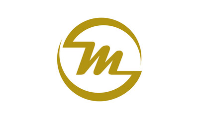 Letter M Logo. Design concept logo icon line  for technology business concept or more brand.	
