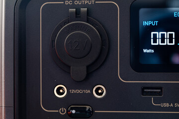 Fototapeta premium Closeup of Bluetti EB3A portable power station