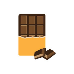 Chocolate bar vector, illustration,  icon.