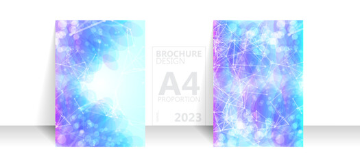Fototapeta premium Brochure template flyer background for business design in A4 proportion.
