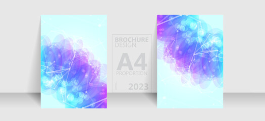 Brochure template flyer background for business design in A4 proportion.
