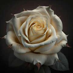 illustration, beautiful image, white rose, 3D illustration.