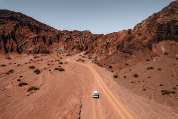 Rainbow Valley red rocks in San Pedro de Atacama Desert Chile