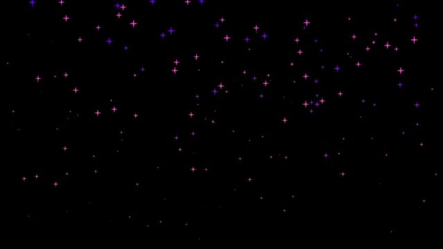 Sketchy hand-drawn social media animated stars on alpha matte for chromakey. 4K 2D animation for intro or valentines day.