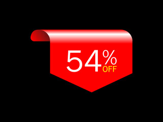 54 offer tag discount vector icon stamp , Vector illustration.