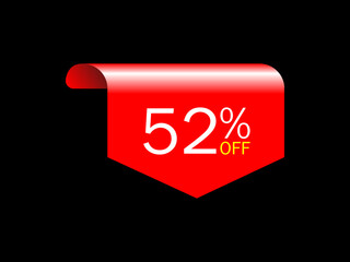 52 offer tag discount vector icon stamp , Vector illustration.
