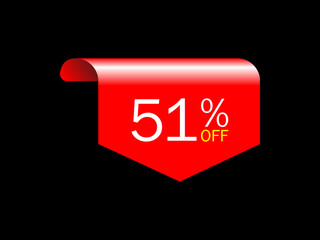 51 offer tag discount vector icon stamp , Vector illustration.
