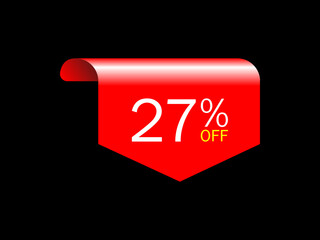 27 offer tag discount vector icon stamp , Vector illustration.