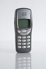 Retro grey mobile cell classic 1990s isolated