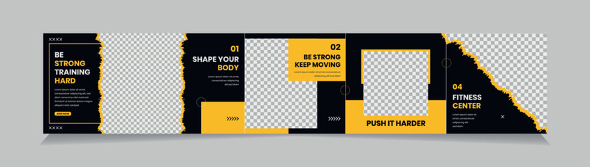 Instagram Carousel Template Set of editable social media instagram carousel post © thedesignsource