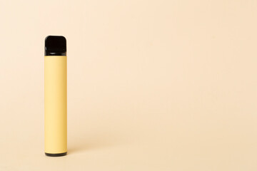 Disposable electronic cigarette on color background